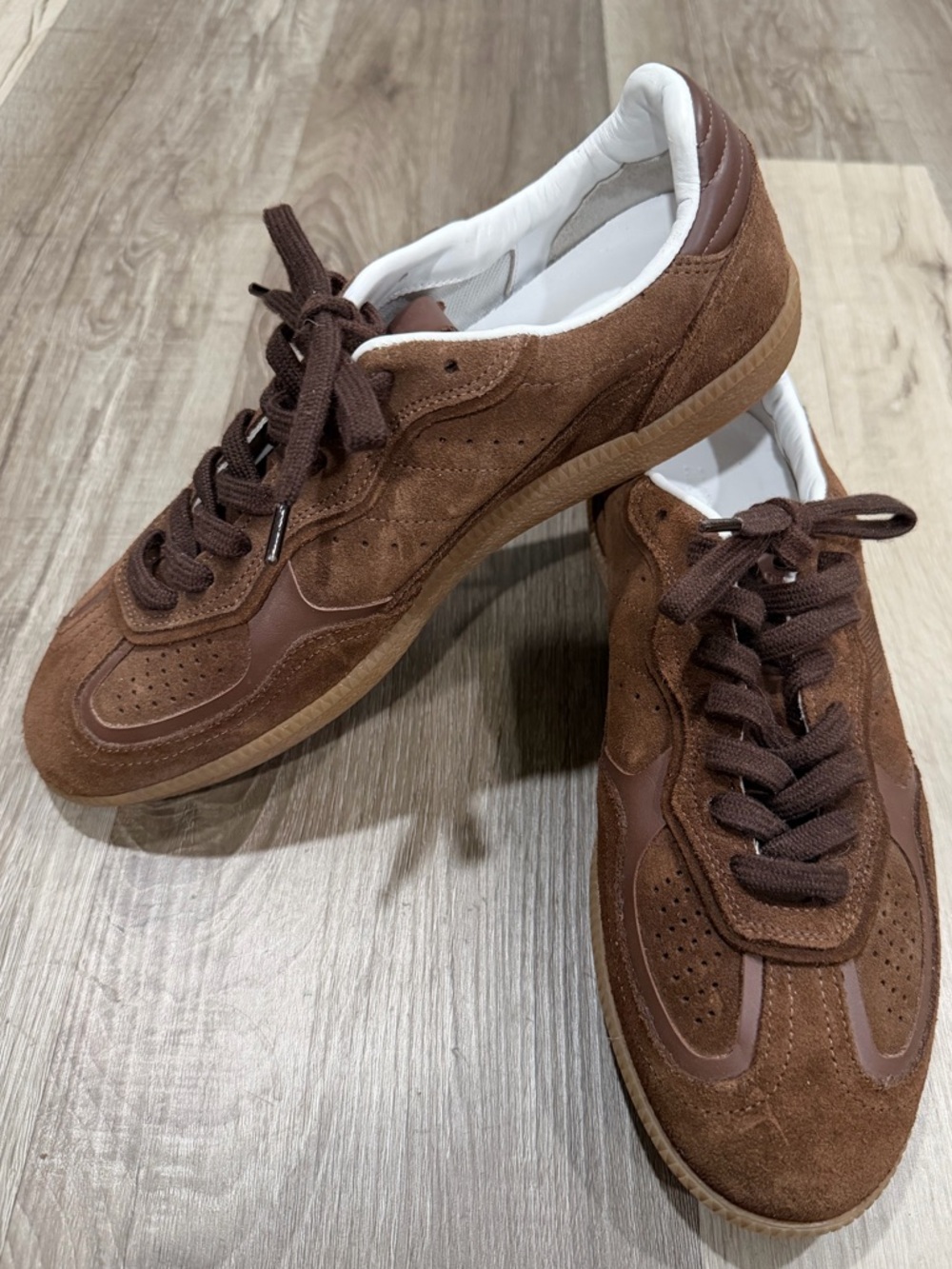 ALOHAS Men's Brown 490 Rife  Suede end leather lace Sneakers Sz 11-11.5